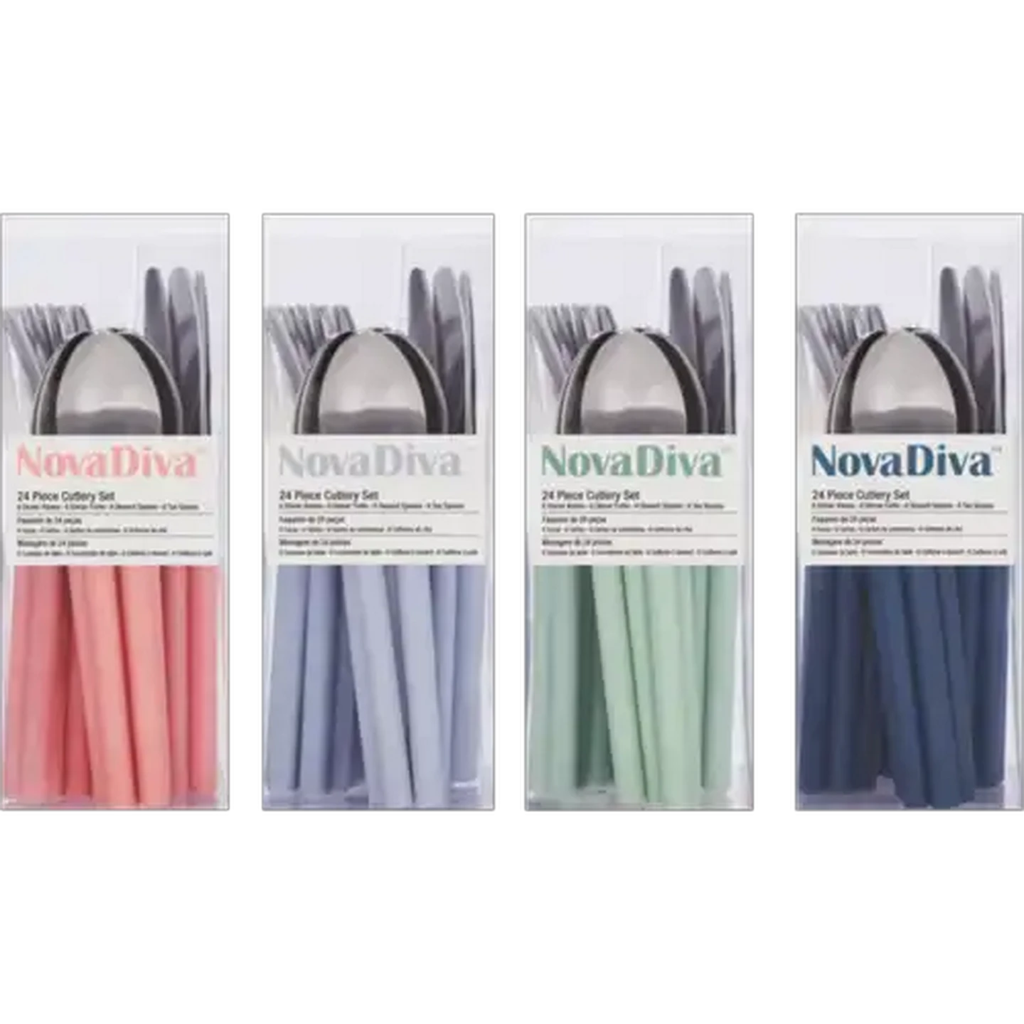 Image of NovaDiva Picnic Cutlery Set 24-Piece (Colour May Vary)