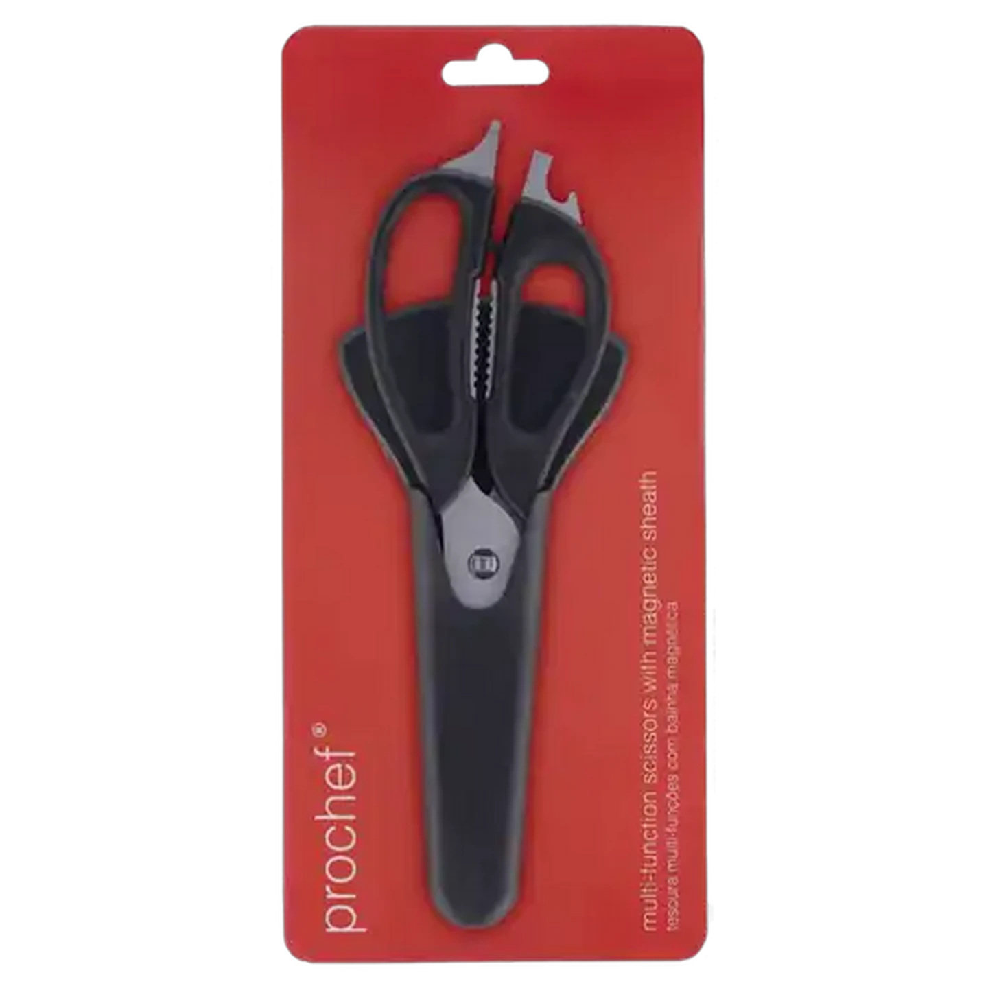 Image of Prochef  Stainless Steel Multi-Function Scissors with Magnetic Sheath (Colour May Vary)