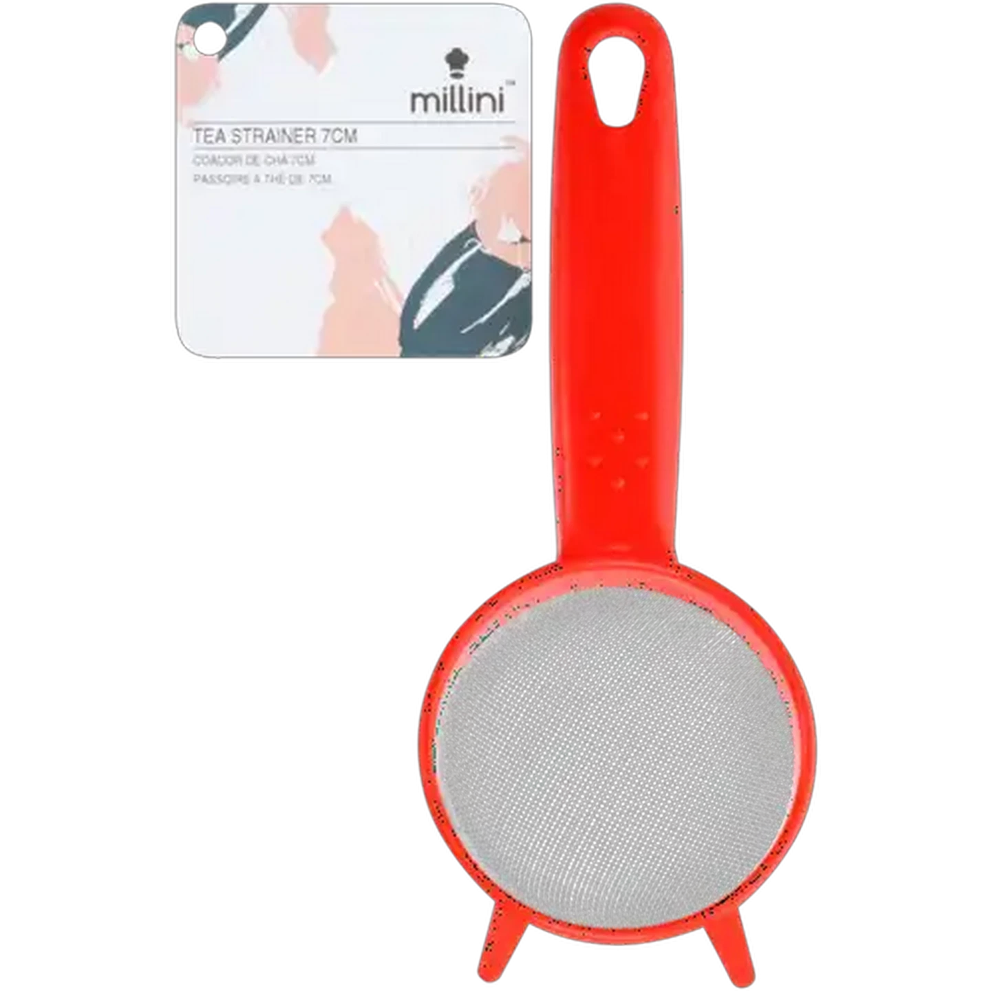 Image of Millini Red Tea Strainer 7cm