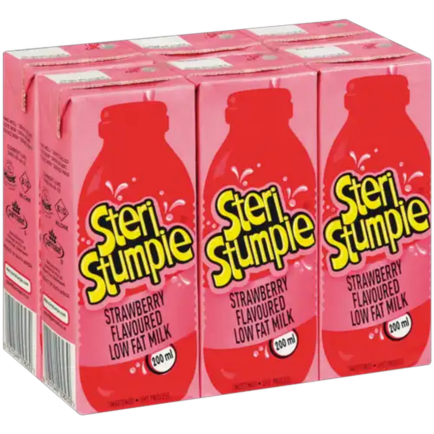 Image of Steri Stumpie Strawberry Flavoured Low Fat Milk 6 x 200ml