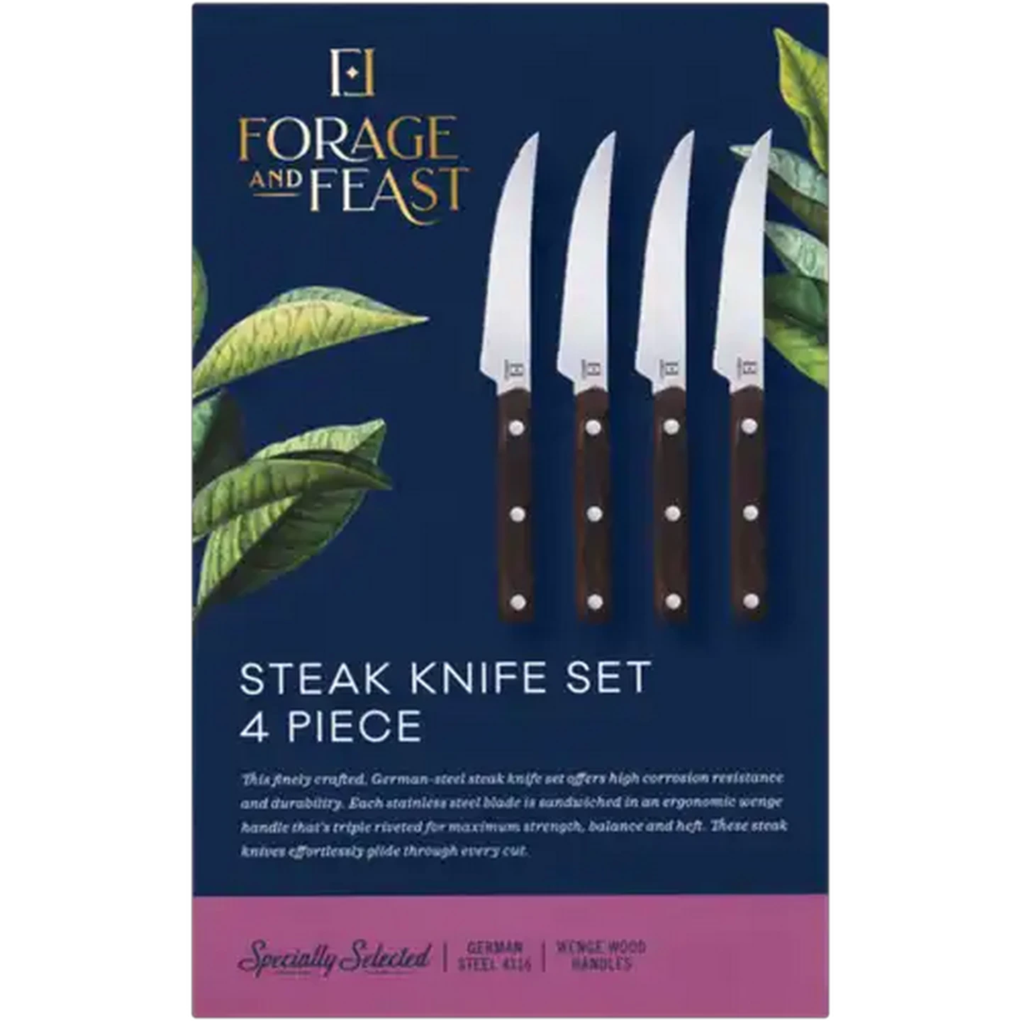 Image of Forage And Feast Steak Knife Set 4 Piece