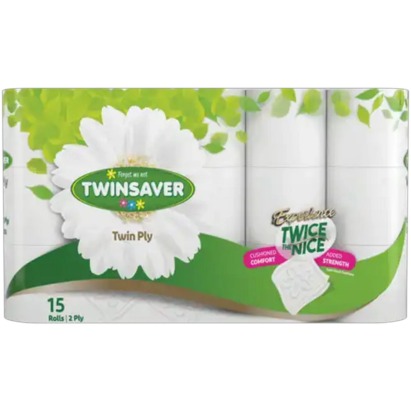 Image of Twinsaver Twice The Nice Twin Ply Toilet Rolls 15 Pack