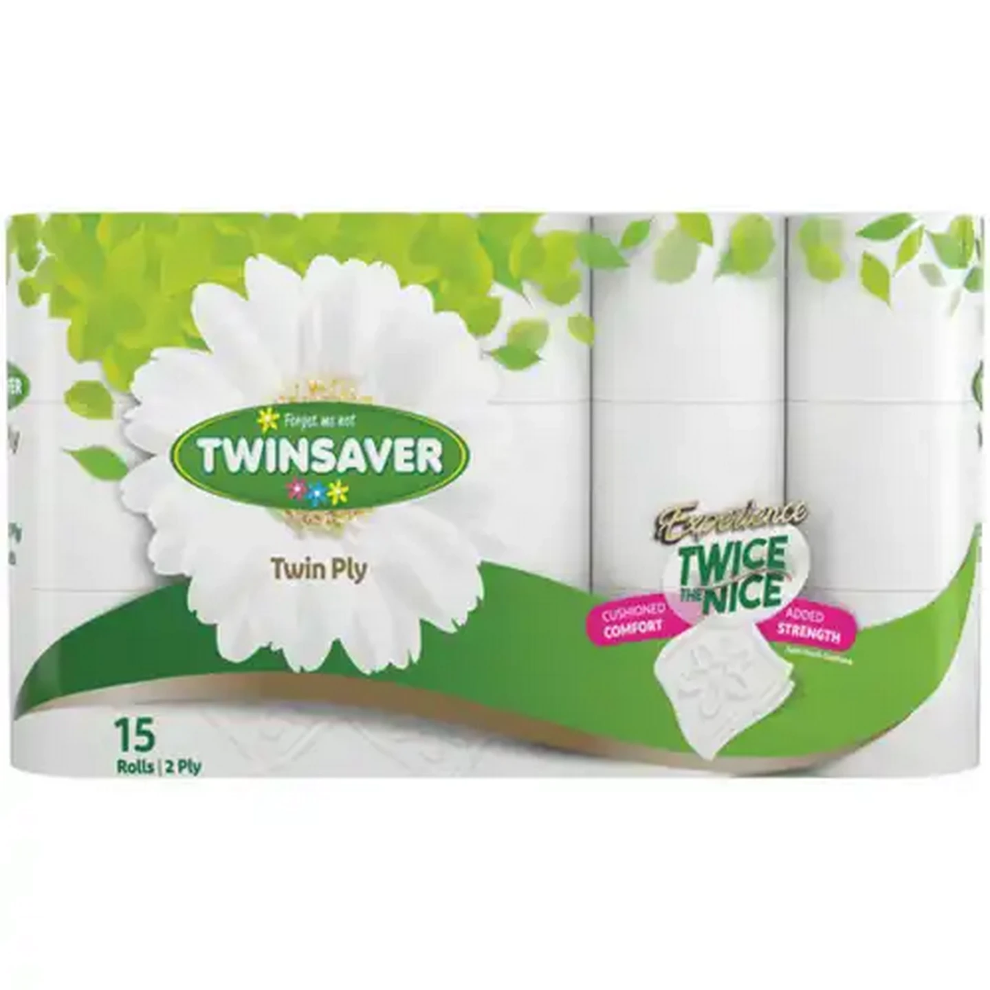 Image of Twinsaver Twice The Nice Twin Ply Toilet Rolls 15 Pack