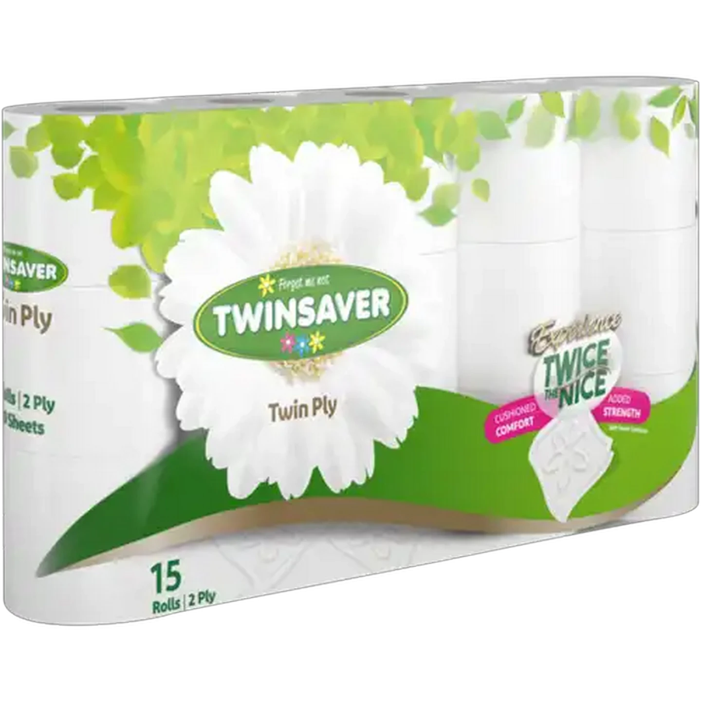 Image of Twinsaver Twice The Nice Twin Ply Toilet Rolls 15 Pack