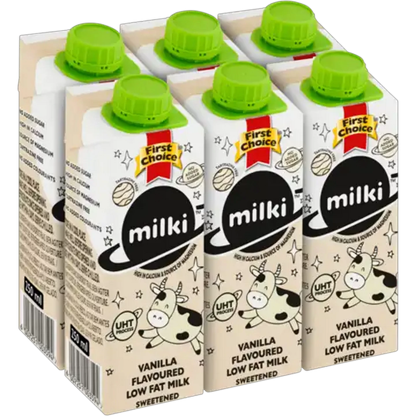 Image of First Choice Milki Vanilla Flavoured Low Fat Milk 6 x 250ml