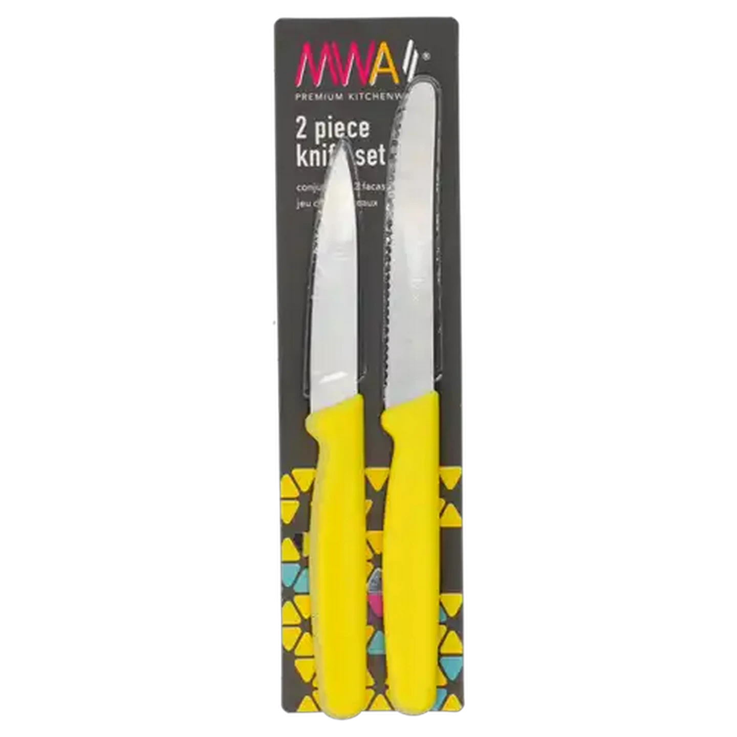 Image of MWA Yellow Knife Set 2 Piece