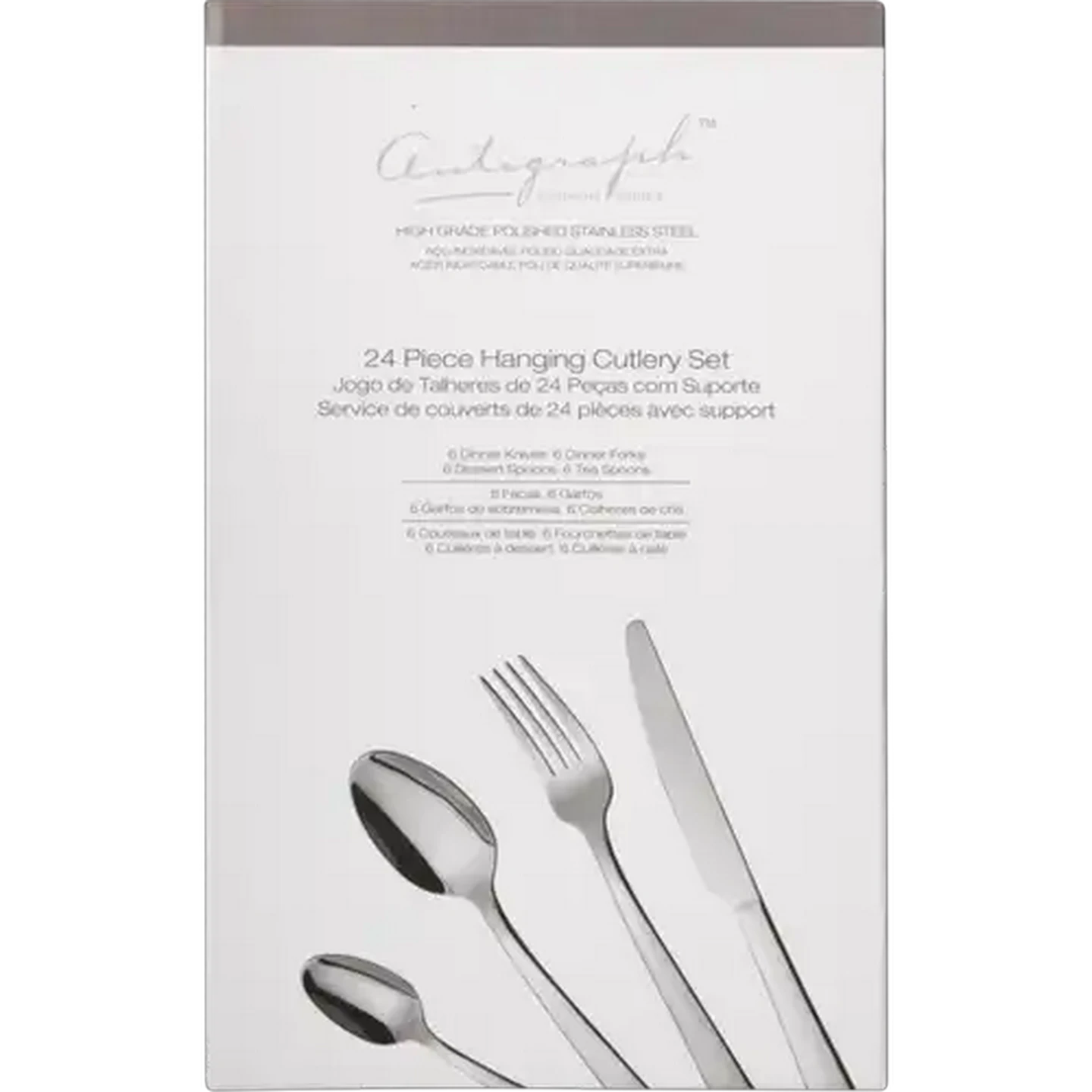 Image of Autograph Stainless Steel Hanging Cutlery Set 24 Piece