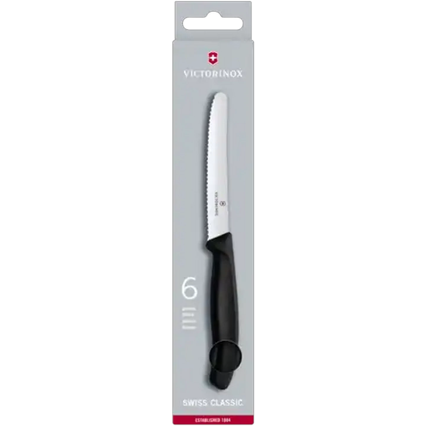 Image of Victorinox Black Stainless Steel Swiss Classic Utility Knife Set 6-Piece