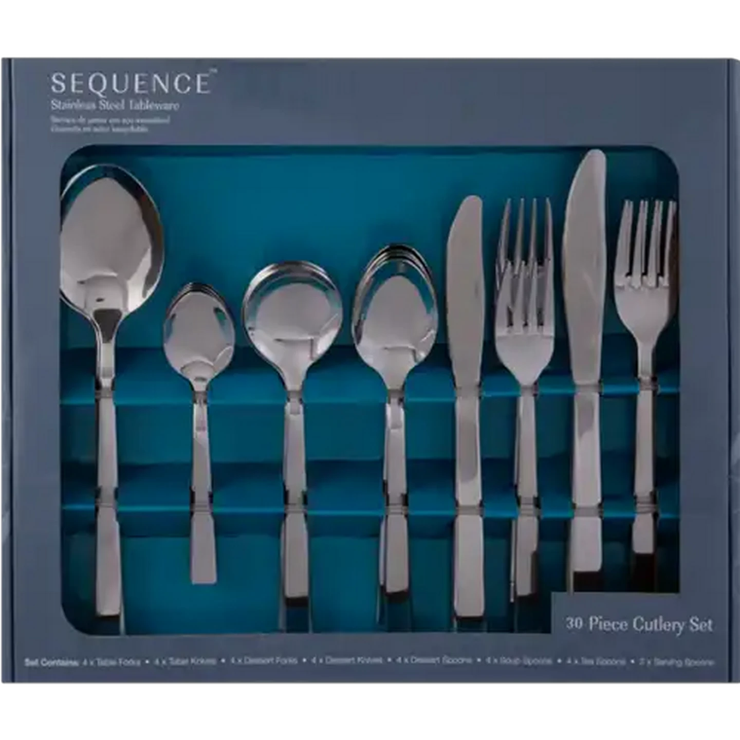 Image of Sequence Vine Stainless Steel Cutlery Set 30 Piece