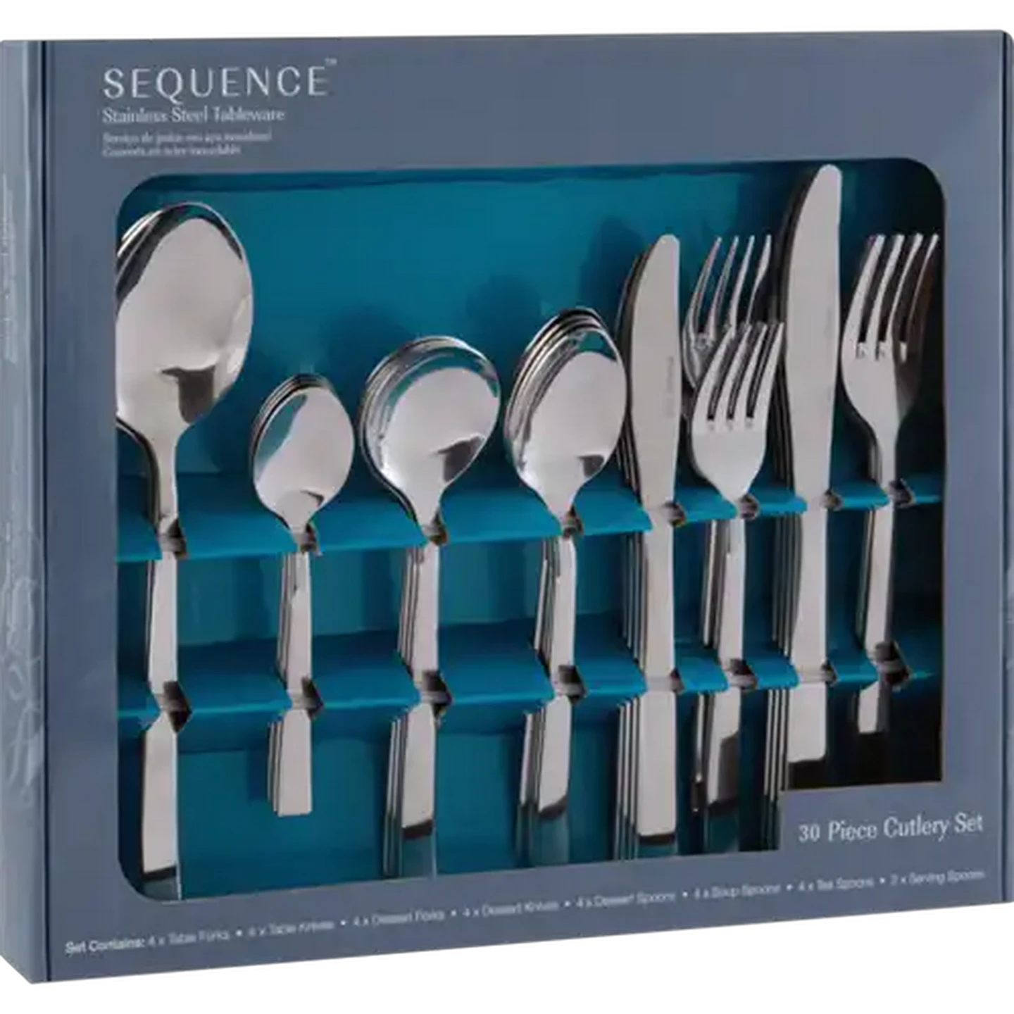 Image of Sequence Vine Stainless Steel Cutlery Set 30 Piece