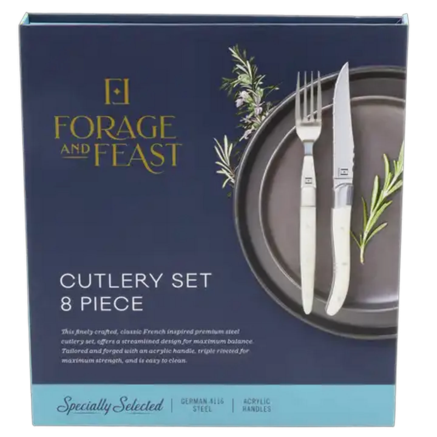 Image of Forage And Feast Acrylic Cutlery Set 8 Piece