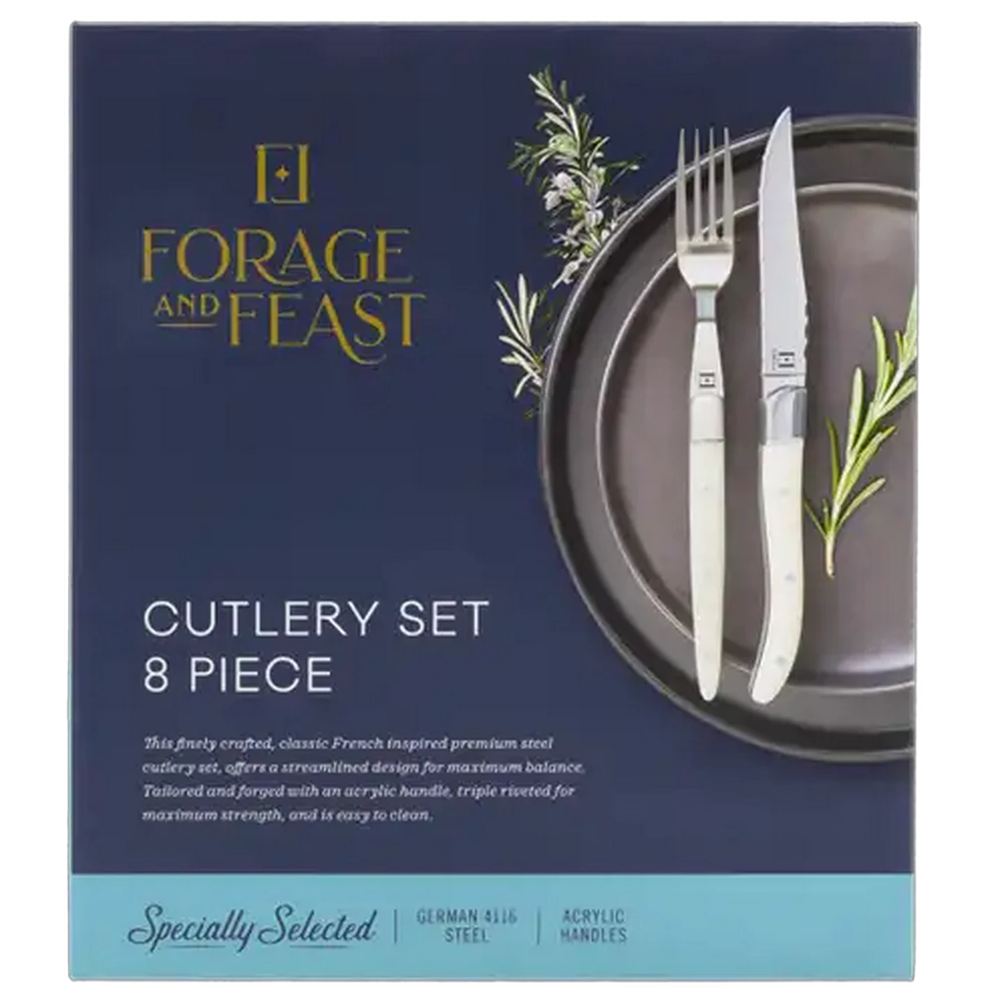 Image of Forage And Feast Acrylic Cutlery Set 8 Piece