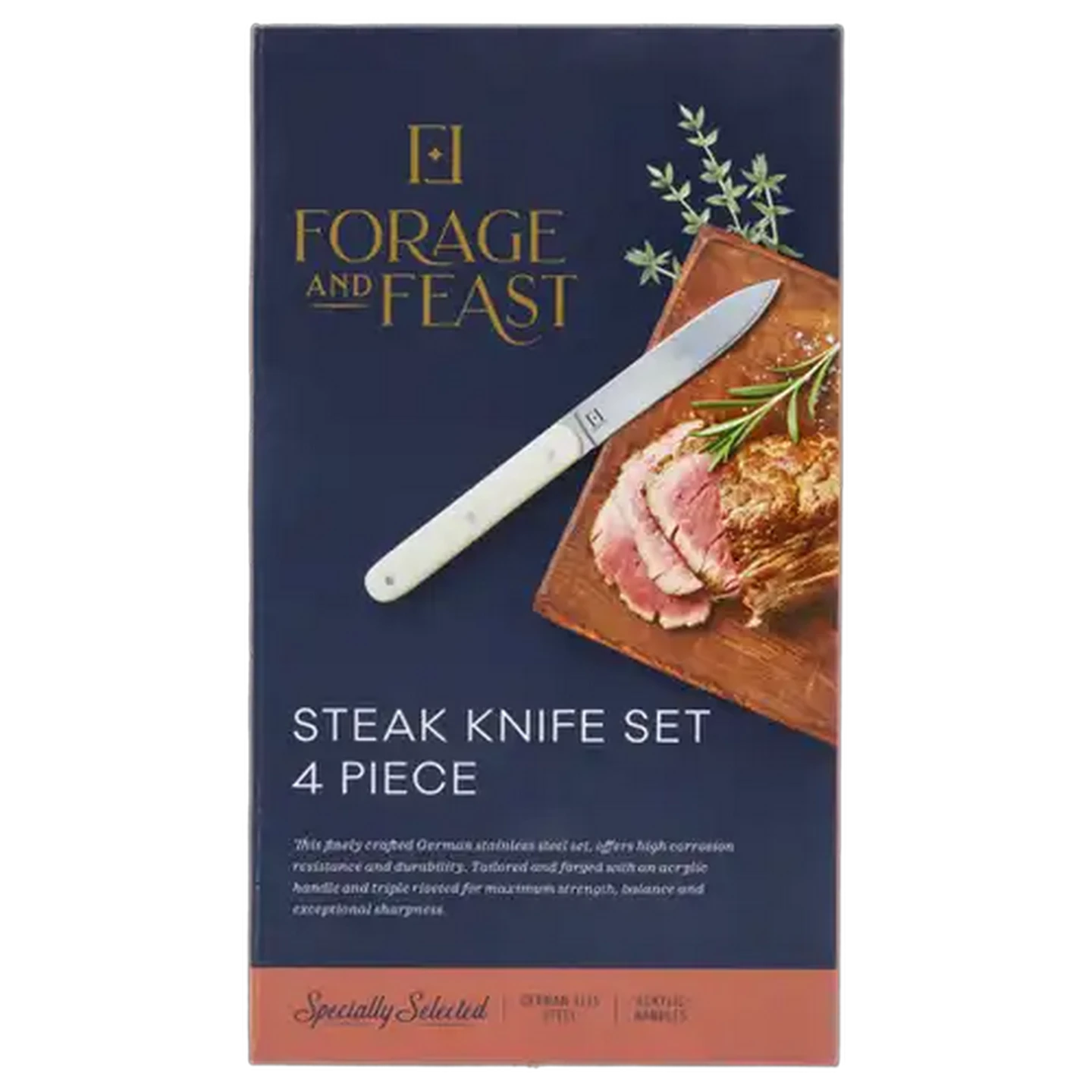 Image of Forage And Feast Acrylic Steak Knife Set 4 Piece