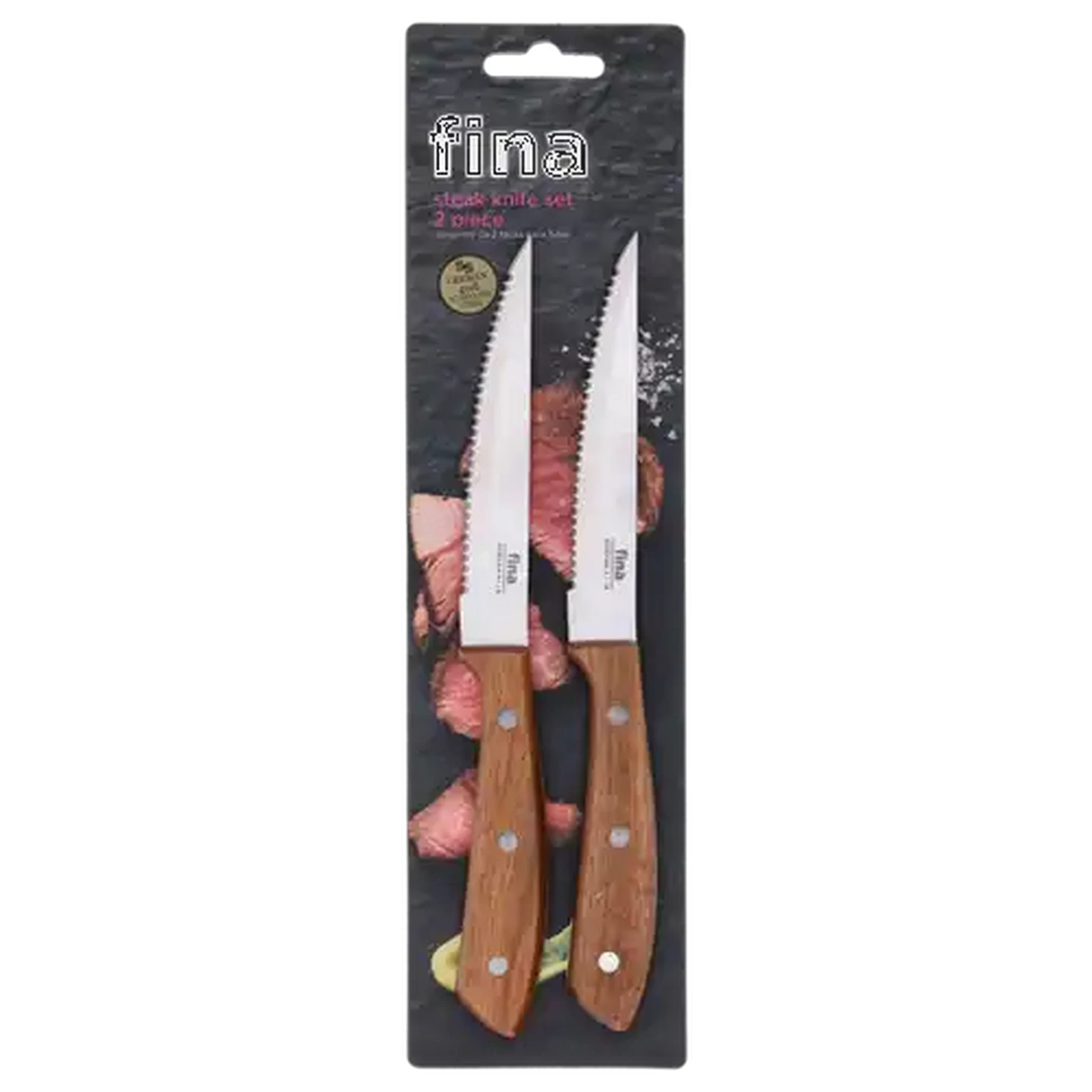 Image of Fina Wood Steak Knife Set 2-Piece