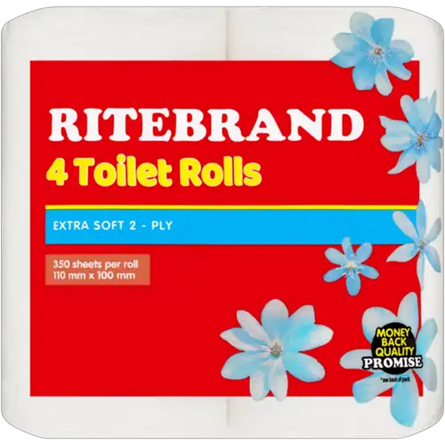 Image of Ritebrand 2 Ply Toilet Rolls 4 Pack