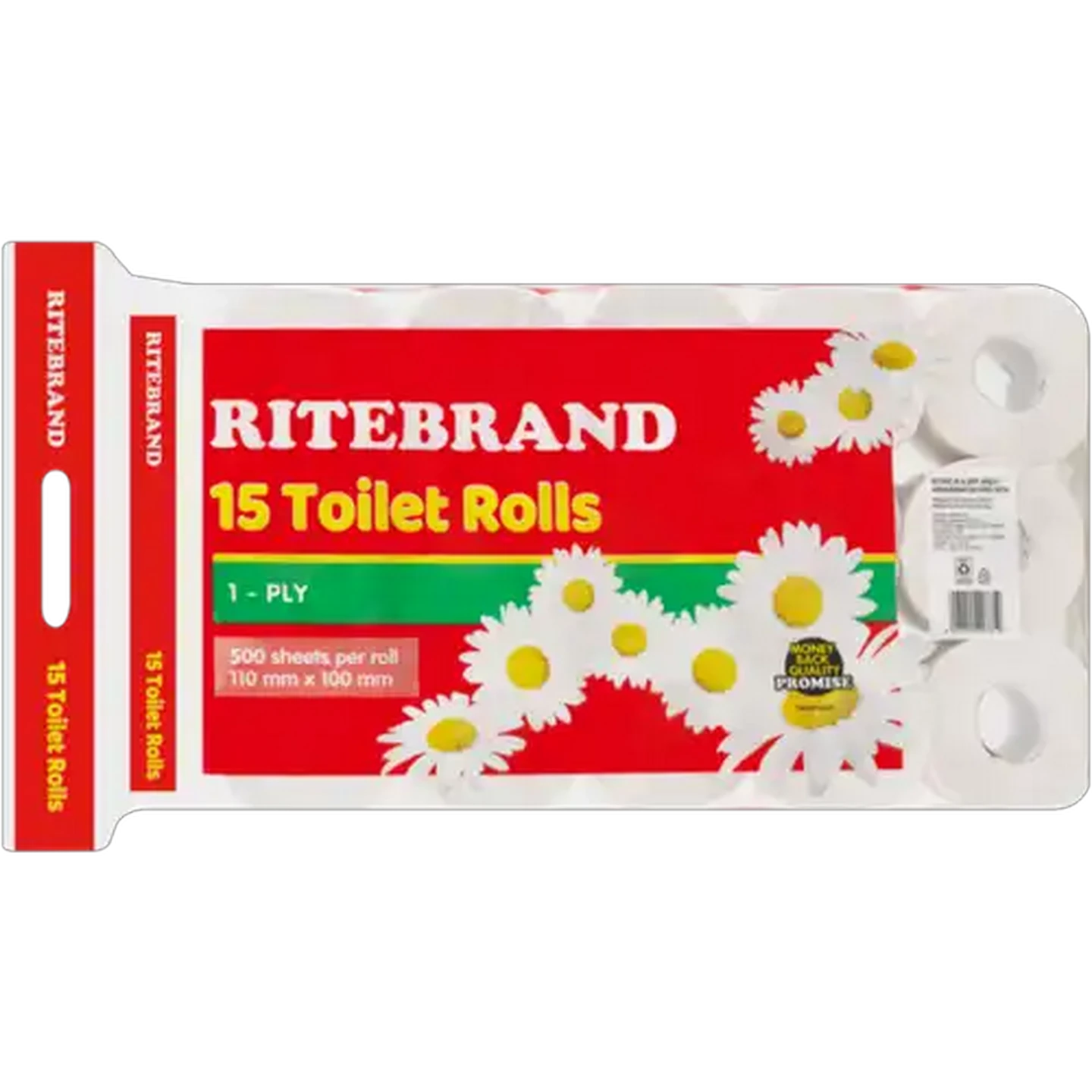 Image of Ritebrand 1 Ply Toilet Roll 15 Pack