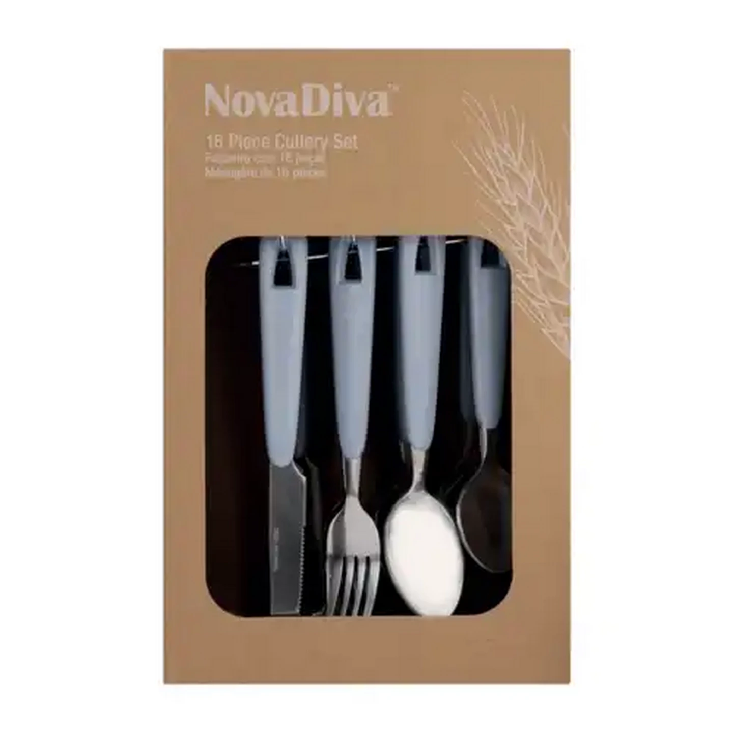 Image of NovaDiva Wheatfibre Cutlery Set 16 Piece (Colour May Vary)