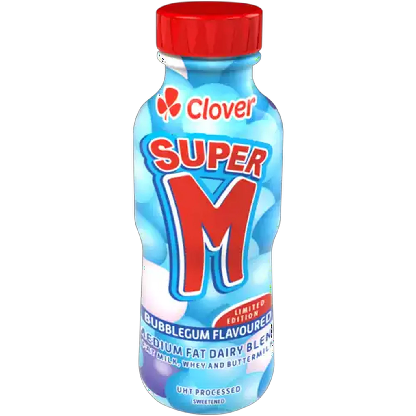 Image of Clover Super M Bubblegum Flavoured Limited Edition Medium Fat Dairy Blend 300ml
