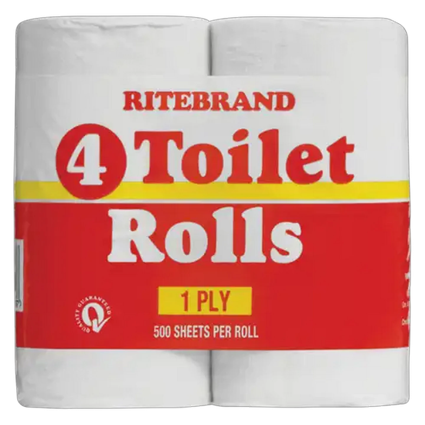 Image of Ritebrand 1 Ply Toilet Rolls 4 Pack