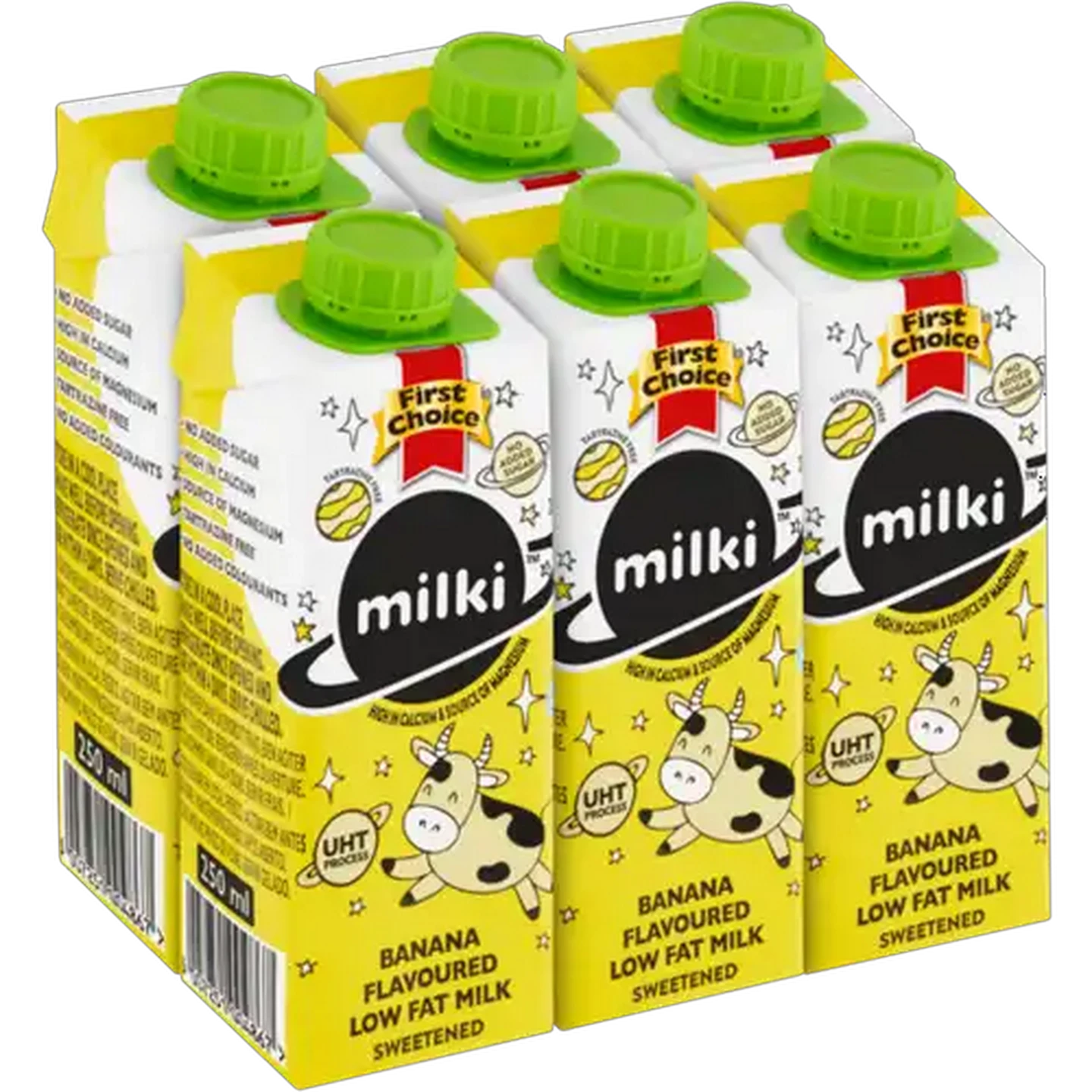 Image of First Choice Milki Banana Flavoured Low Fat Milk 6 x 250ml