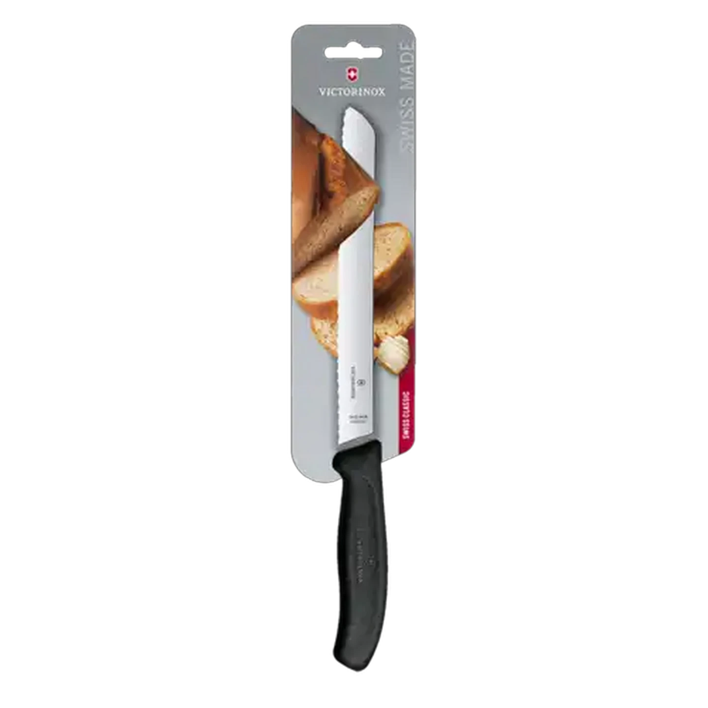 Image of Victorinox Black Swiss Bread Knife 21cm
