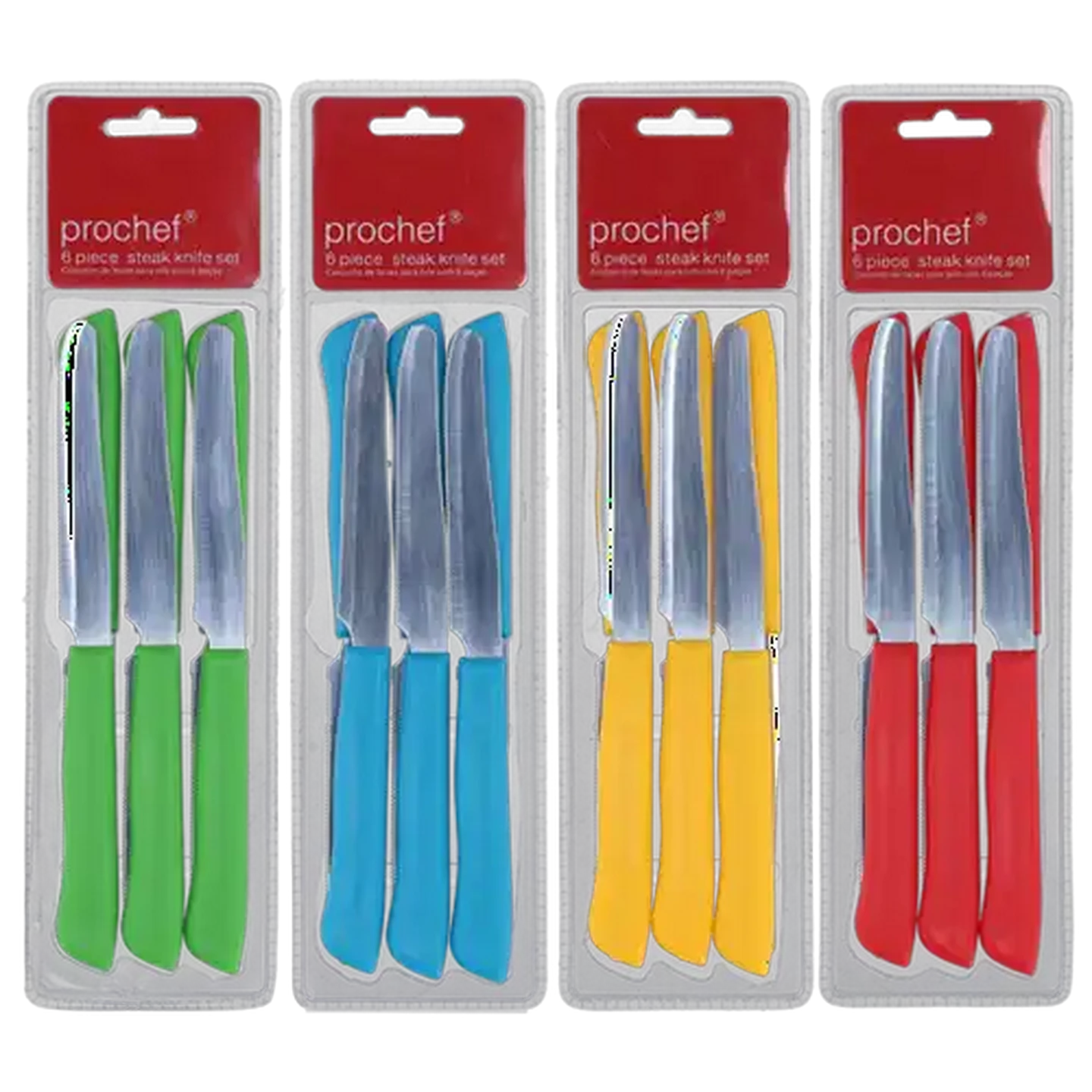 Image of Prochef Steak Knife Set 6 Piece (Colour May Vary)