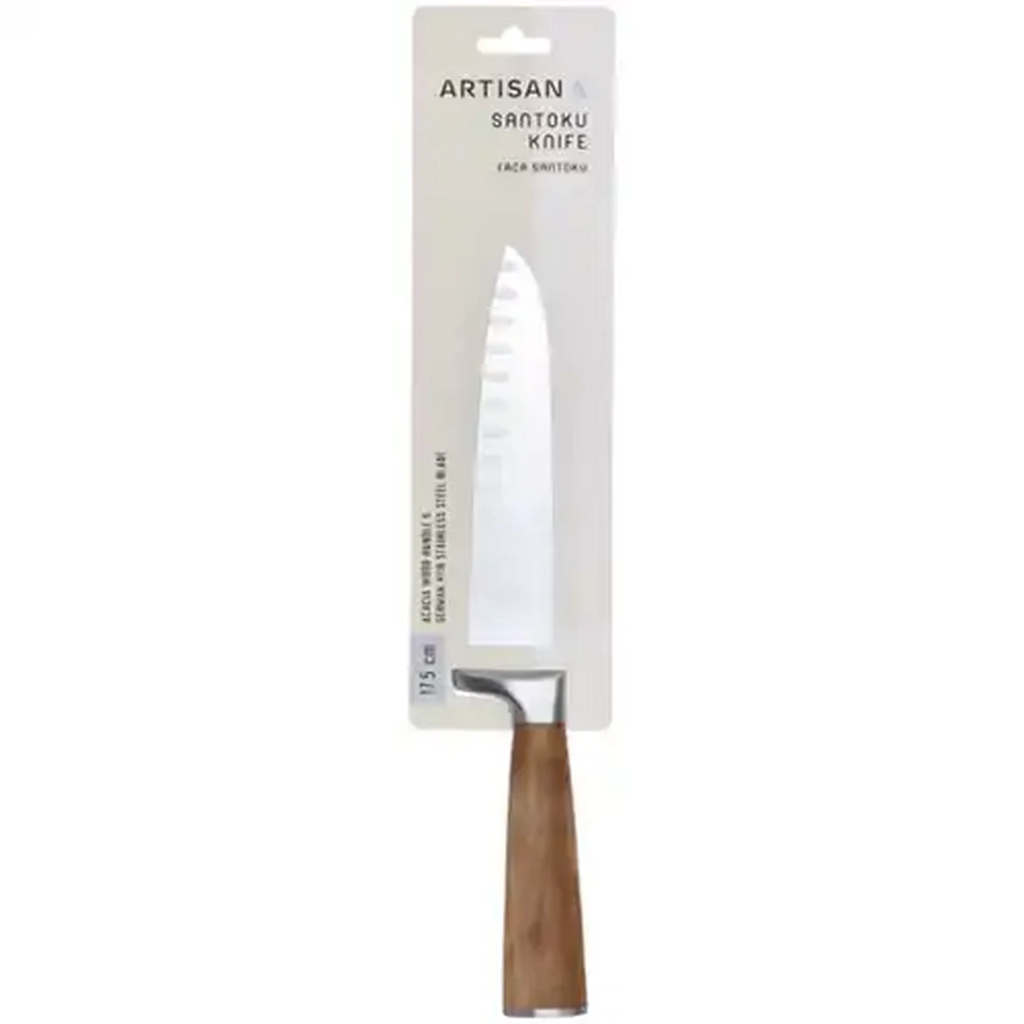 Image of Artisan Stainless Steel Santoku Knife 17.5cm