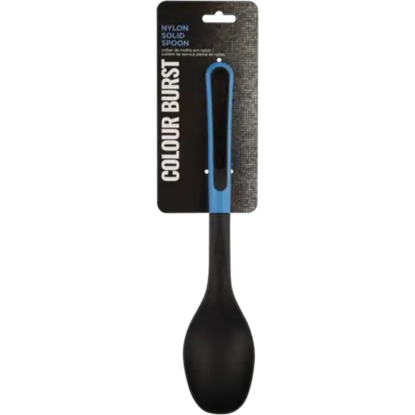 Image of Colour Burst Black & Blue Nylon Solid Spoon