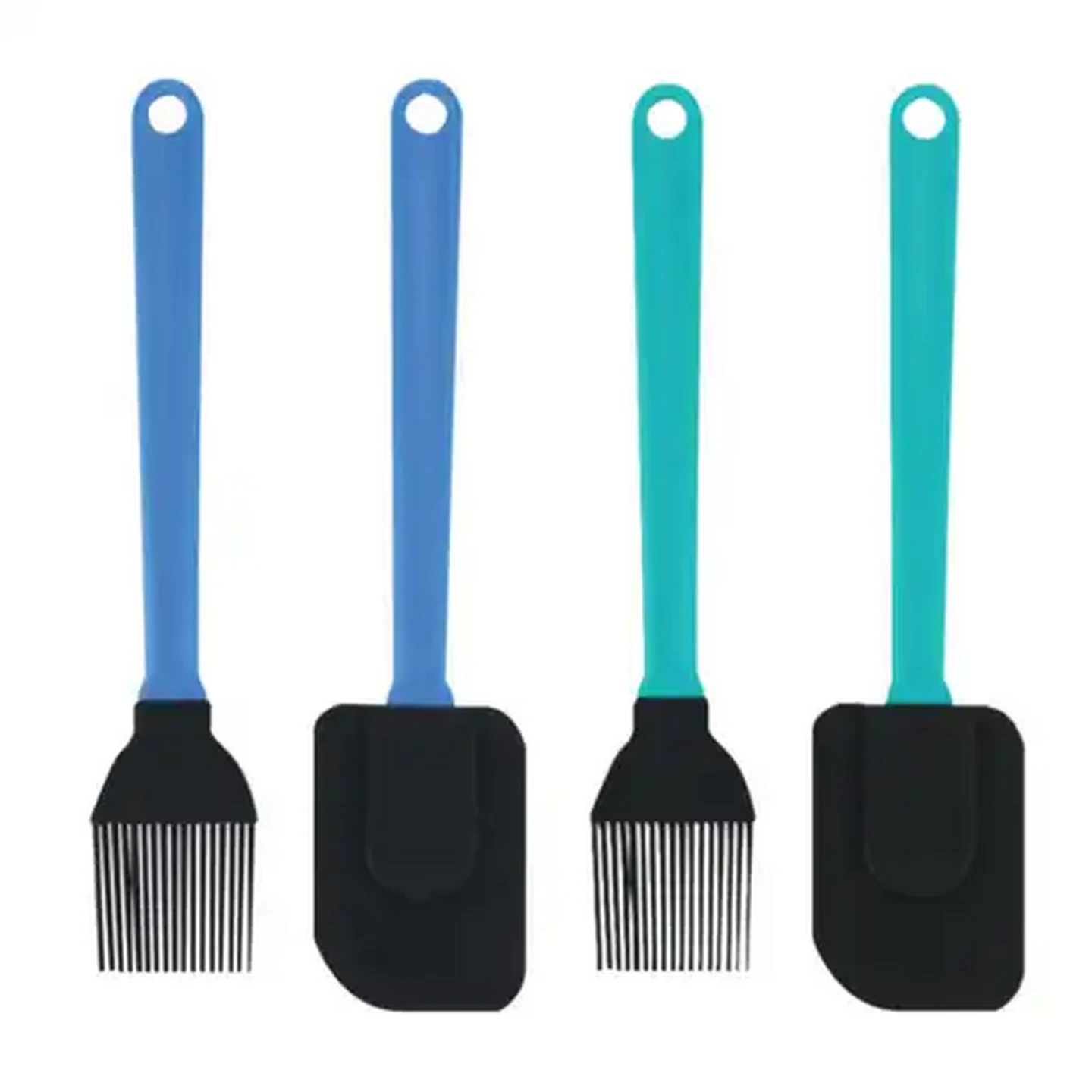 Image of Colour Burst Spatula & Brush Set 2 Piece (Colour May Vary)