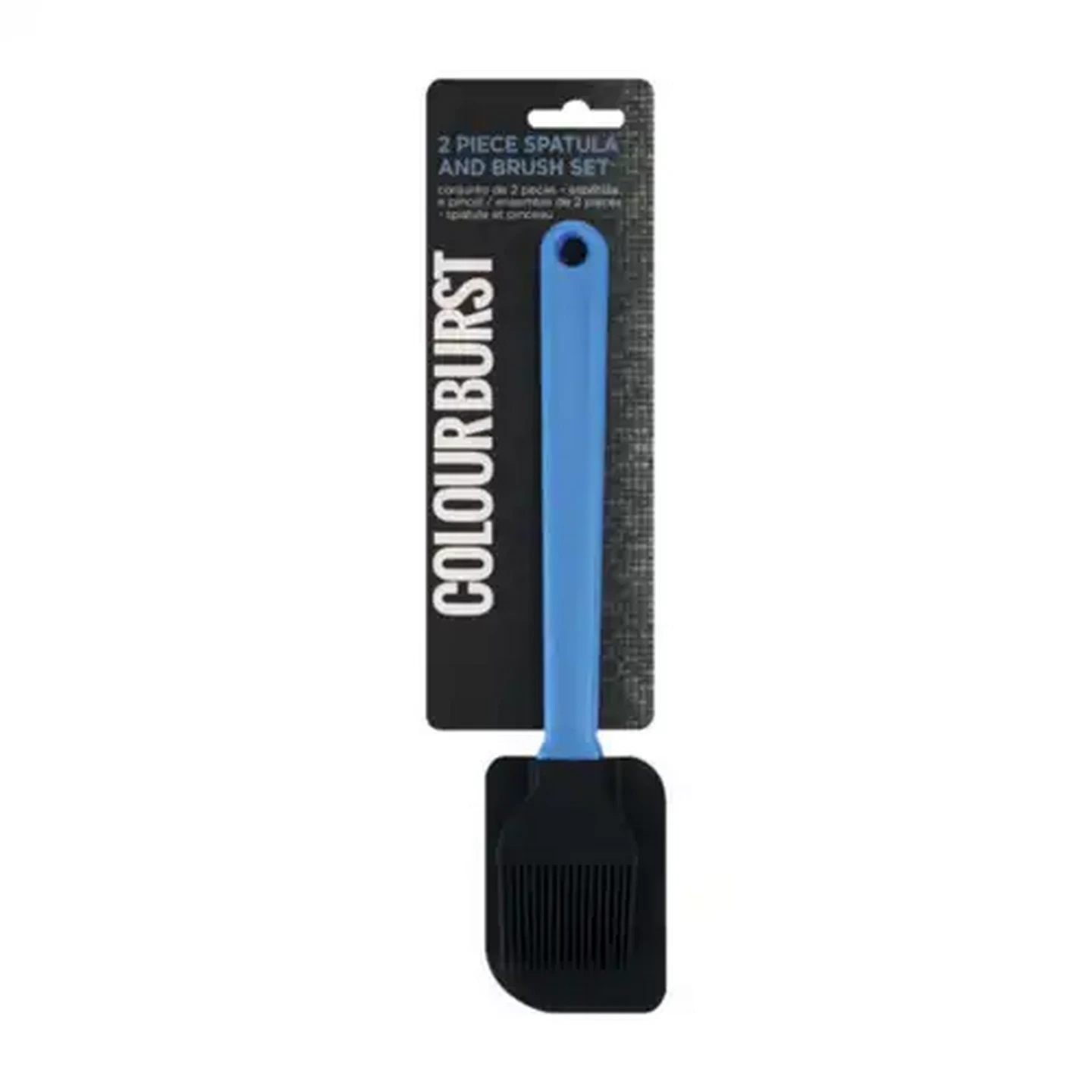 Image of Colour Burst Spatula & Brush Set 2 Piece (Colour May Vary)