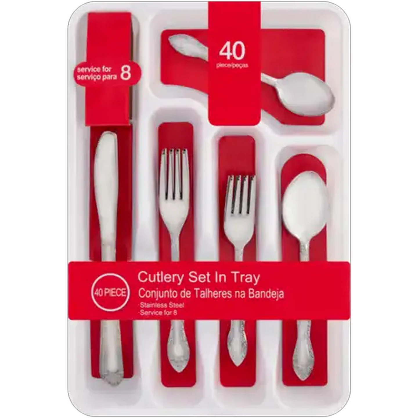 Image of Cutlery Set in Tray 40 Piece
