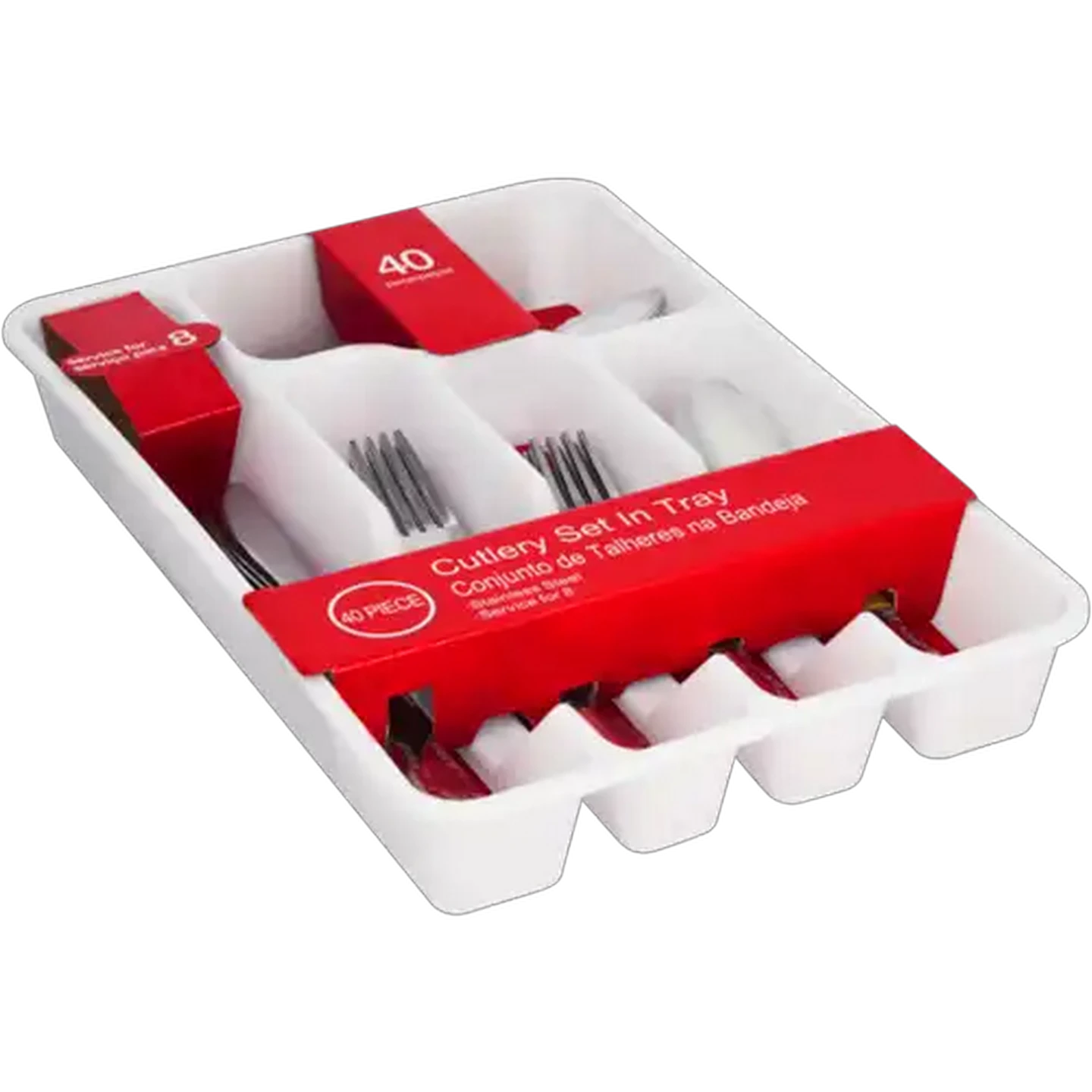 Image of Cutlery Set in Tray 40 Piece