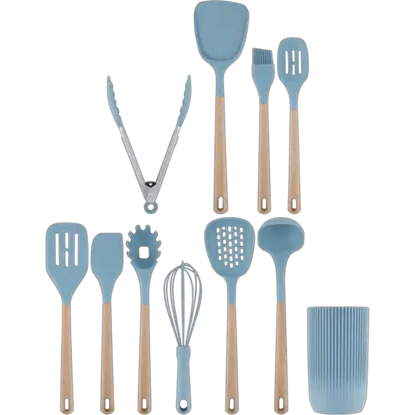 Image of MWA Non-Stick Utensil Set with Holder 11 Piece (Colour May Vary)