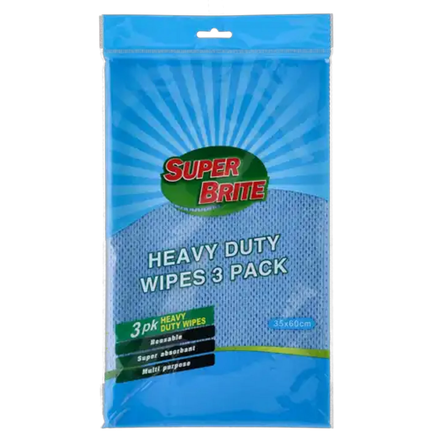Image of Super Brite Heavy Duty Wipes 35 x 60cm 3-Pack