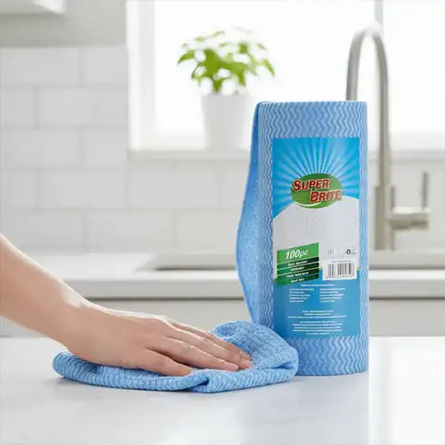 Image of Super Brite Cleaning Cloth Roll 100-Pack