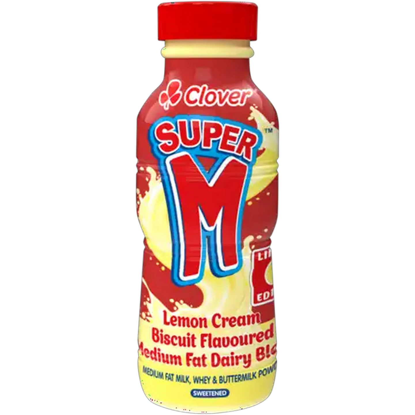 Image of Clover Super M Lemon Cream Biscuit Flavoured Limited Edition Medium Fat Dairy Blend 300ml