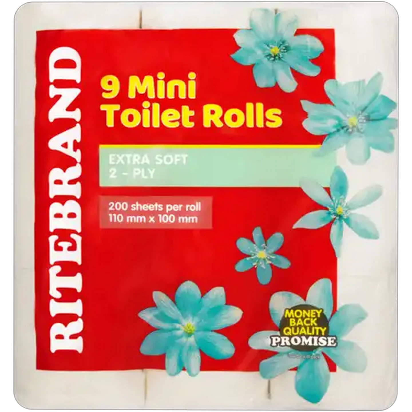Image of Ritebrand 2-Ply Mini Toilet Rolls 9 Pack