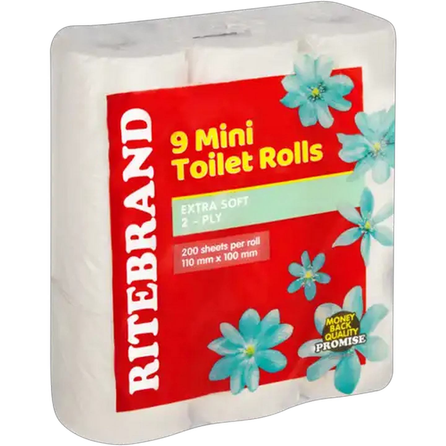 Image of Ritebrand 2-Ply Mini Toilet Rolls 9 Pack