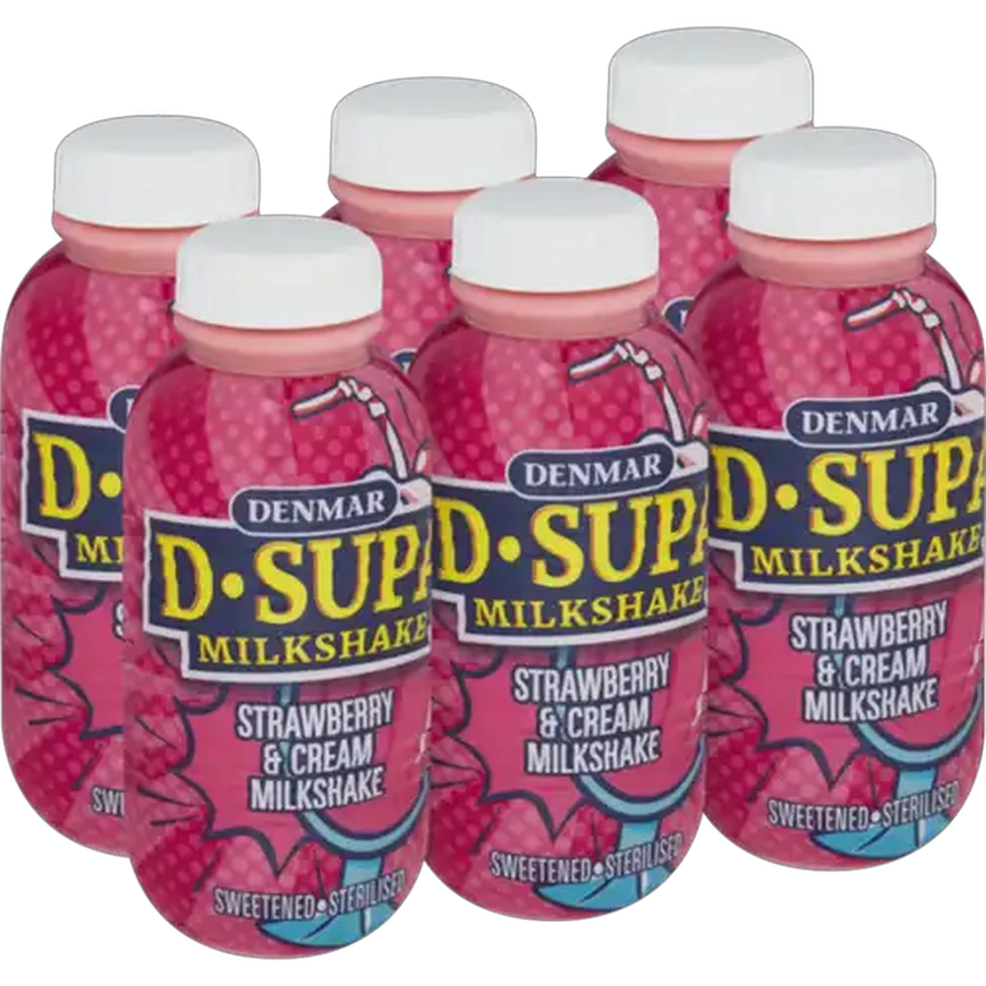Image of Denmar D-Supa Strawberry & Cream Double Thick Milkshake 6 x 350ml