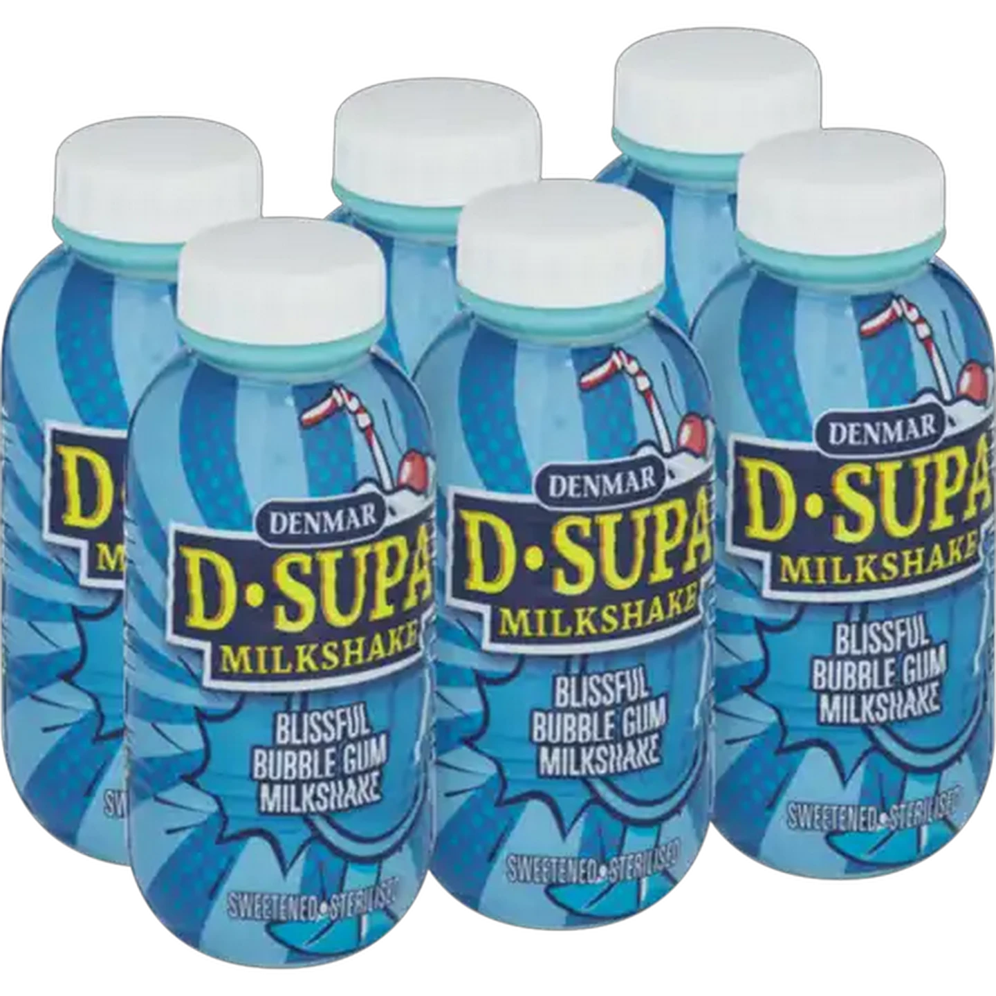 Image of Denmar D-Supa Blissful Bubble Gum Milkshake 6 x 350ml