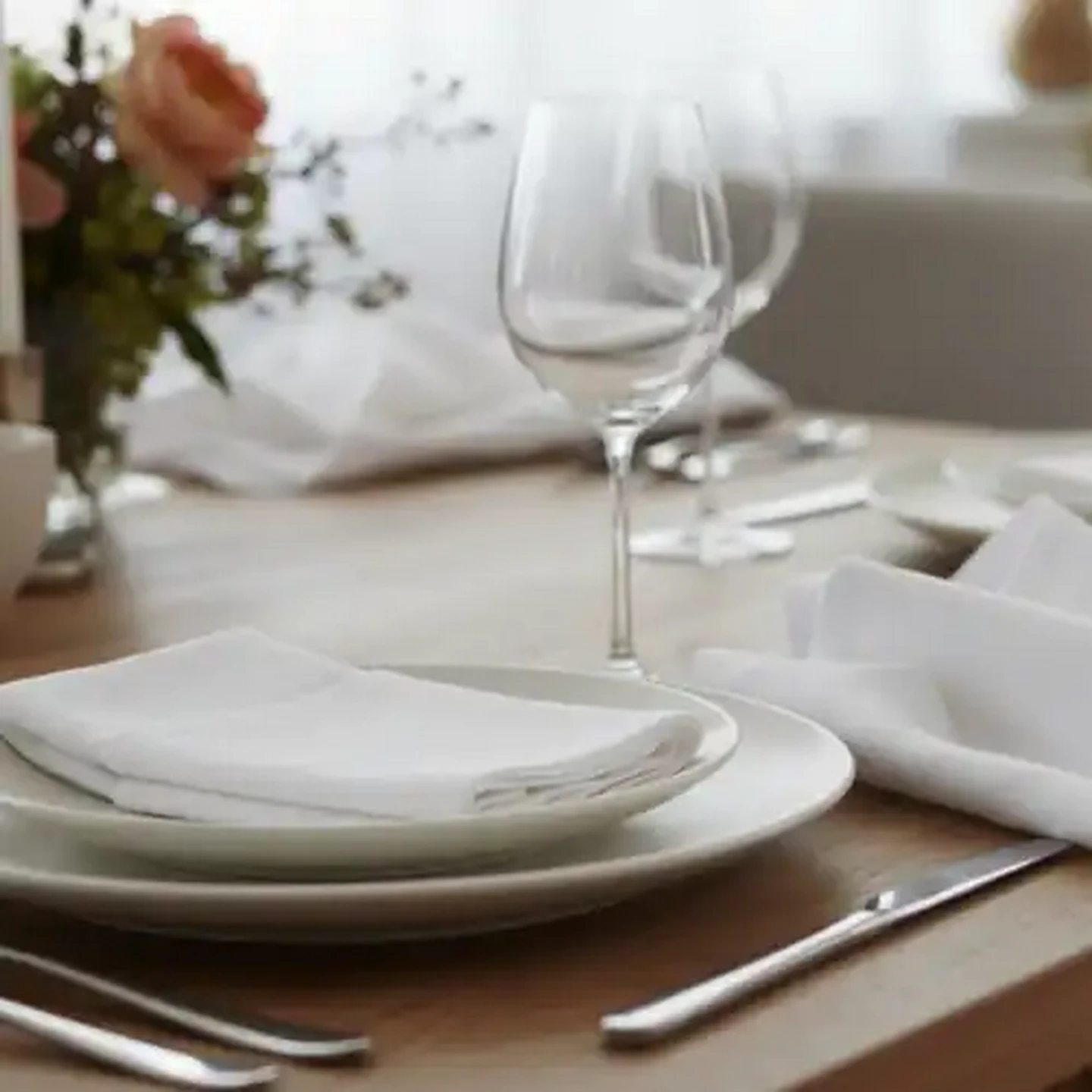 Image of Forage And Feast JAN Limited Edition White Linen Table Napkins 45 x 45cm 4-Pack