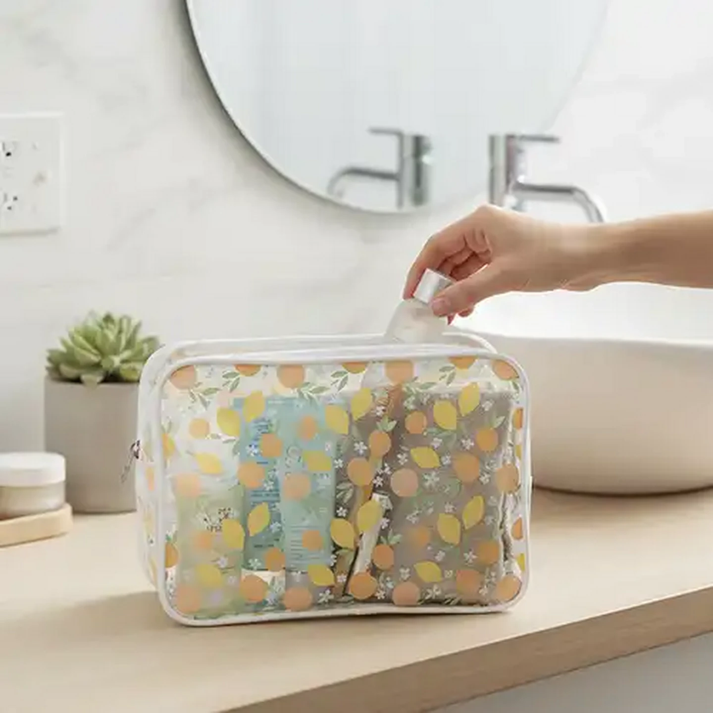 Image of Halfmoon Transparent Toiletry Bag