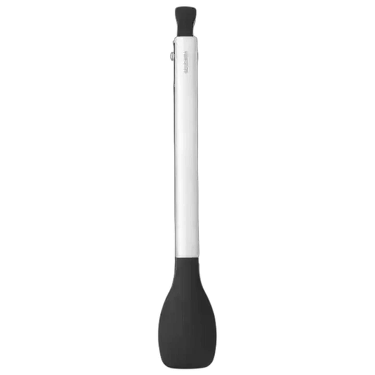 Image of Brabantia Matt Steel and Black Non-Stick Kitchen Tongs