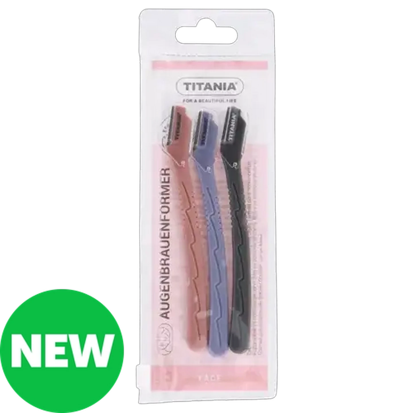 Image of TITANIA Facial Razor with Safety Cap 3-Pack