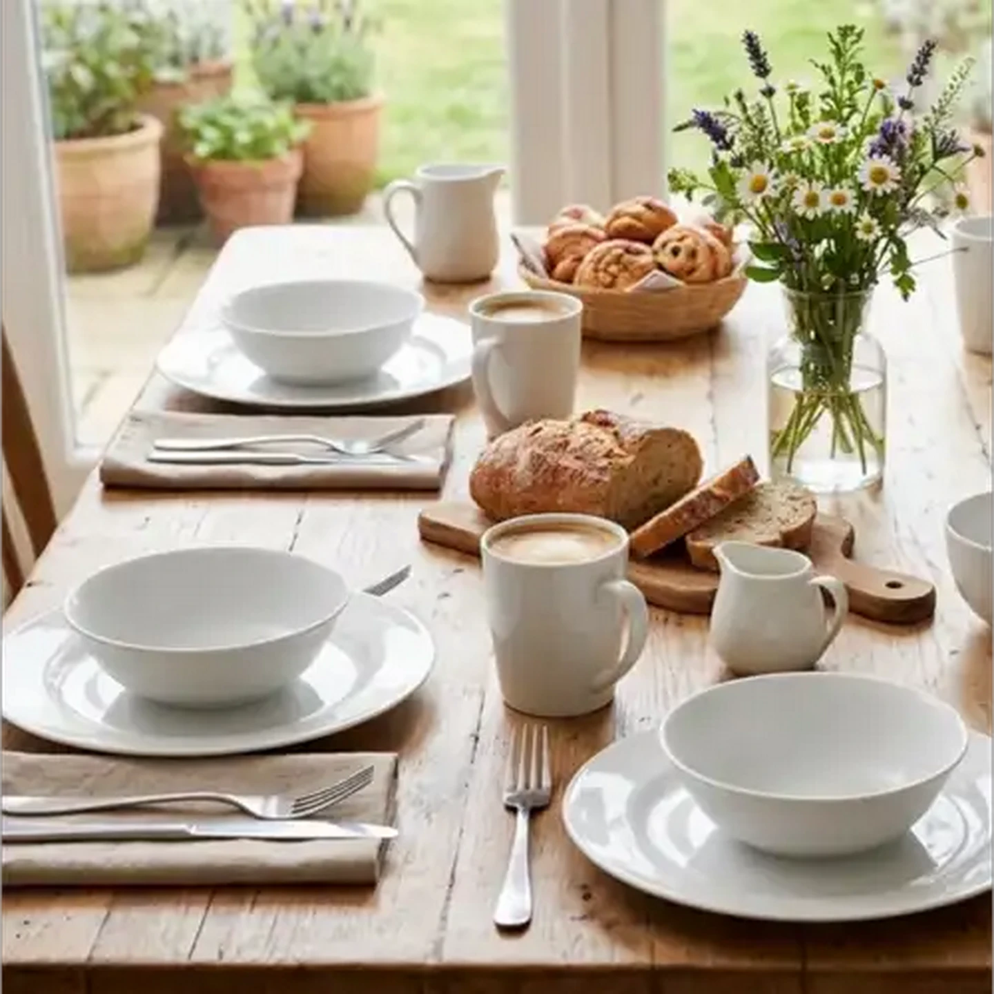 Image of Finesse White Dinner Set 12-Piece