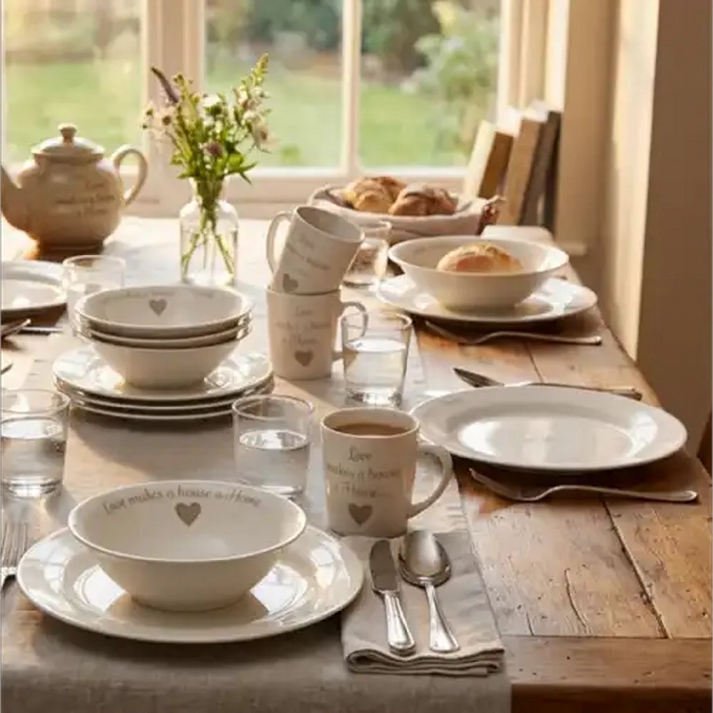 Image of Heart Dinner Set 12-Piece