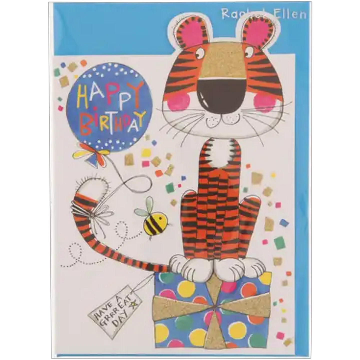 Image of Rachel Ellen Tiger Themed Happy Birthday Card