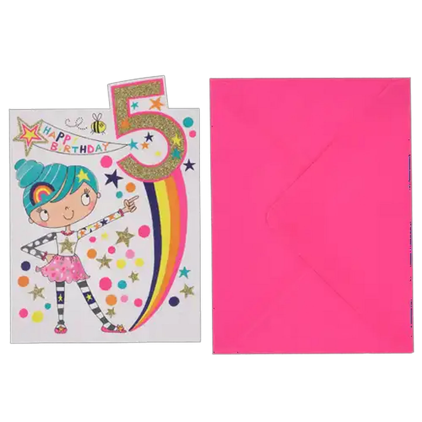 Image of Rachel Ellen Girl 5th Birthday Everyday Card
