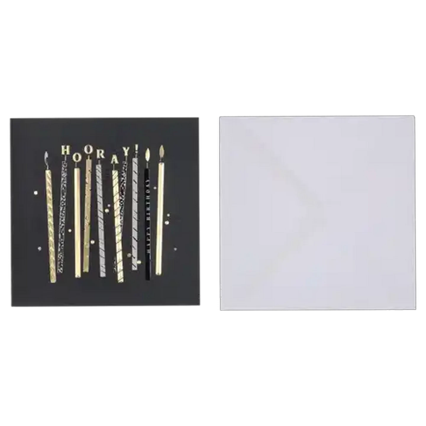 Image of Charcoal Gold Candles Birthday Everyday Card