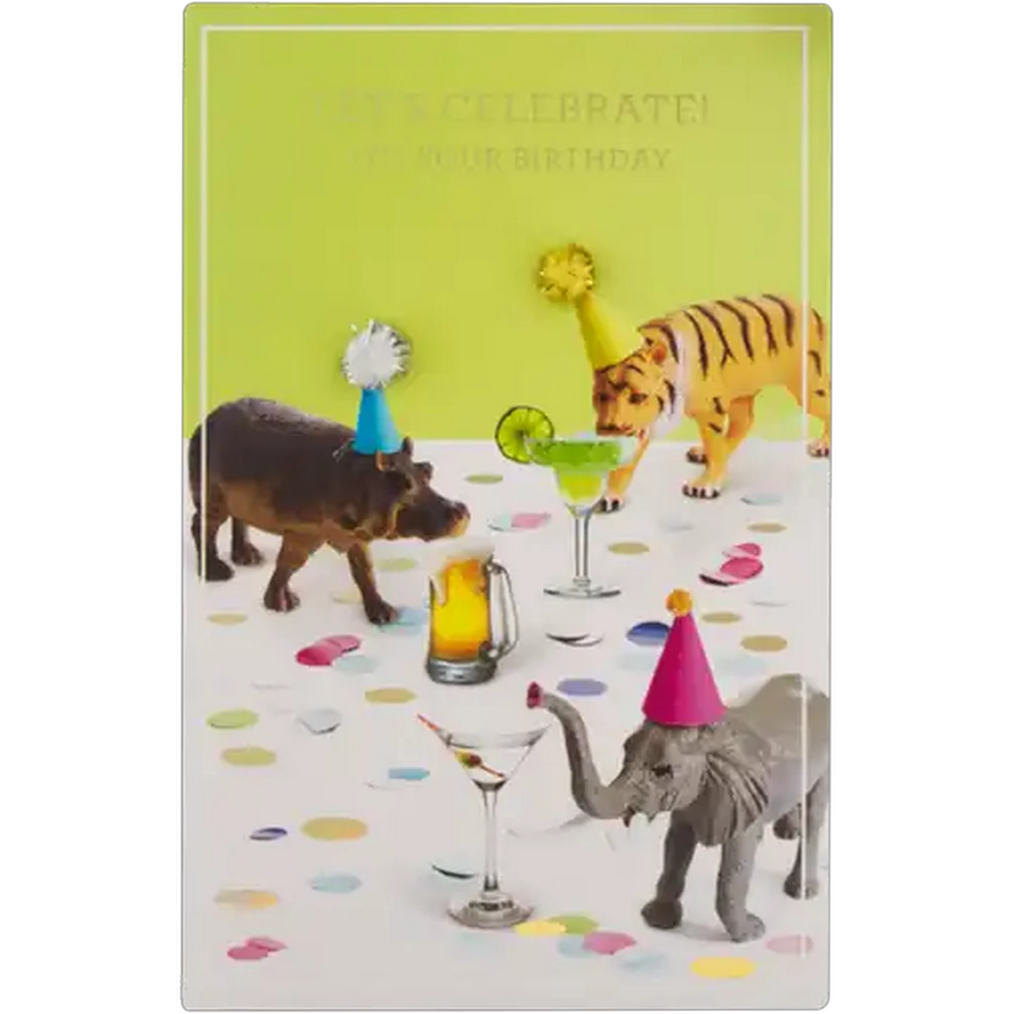 Image of Carlton Cards Let's Celebrate Animal Themed Birthday Card